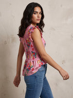 The 'Floral' Smocked Peplum Top