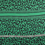 Green and black mix animal print scarf