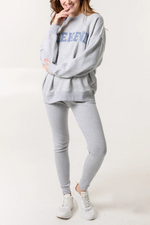 WEEKEND' DENIM APPLIQUE SWEATSHIRT