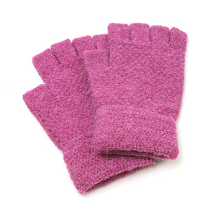LADIES FINGERLESS KNITTED GLOVES