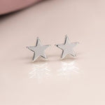 Small Silver Plated Star Stud Earrings 1583