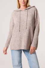 RIBBED SOFT KNIT HOODIE