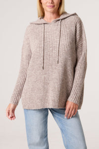 RIBBED SOFT KNIT HOODIE