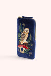 VELVET SUNGLASSES POUCH - WOODLAND OWL