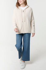 Cosy Zip-Up Knitted Hoodie