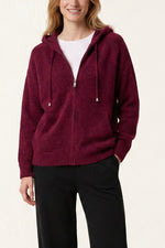 Cosy Zip-Up Knitted Hoodie