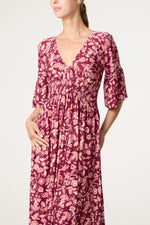 Bright Paisley Magic Dress – Burgundy