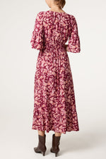 Bright Paisley Magic Dress – Burgundy