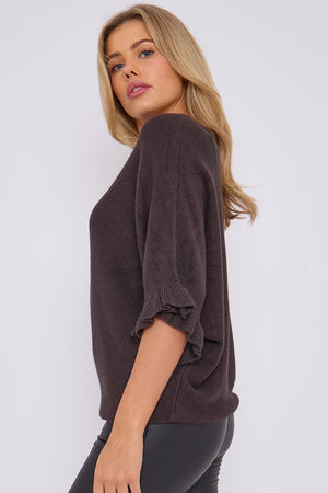 FRILL SLEEVE JUMPER