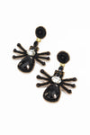 BLACK SPIDER EARRINGS