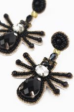 BLACK SPIDER EARRINGS
