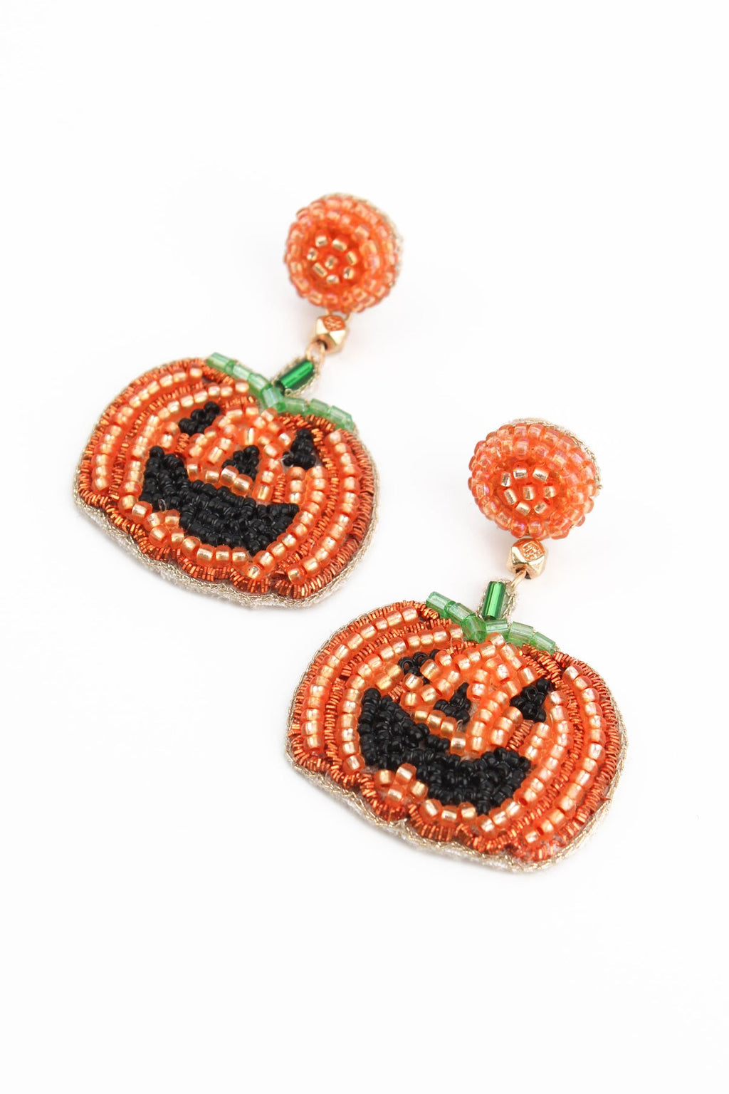 HAPPY FACE PUMPKIN EARRINGS