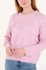 EMBROIDERED FLOWER KNIT JUMPER