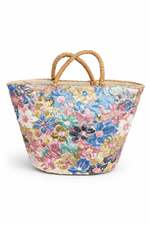 Hand Made Floral Sequin Beach Bag