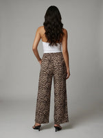 Wide Leg Leopard Print Trouser
