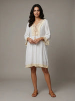 Boho Beach Pom-Pom Tunic Dress