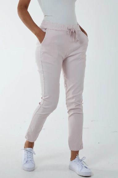 MAGIC PLAIN SUPER STRETCH CRUSHED TROUSERS