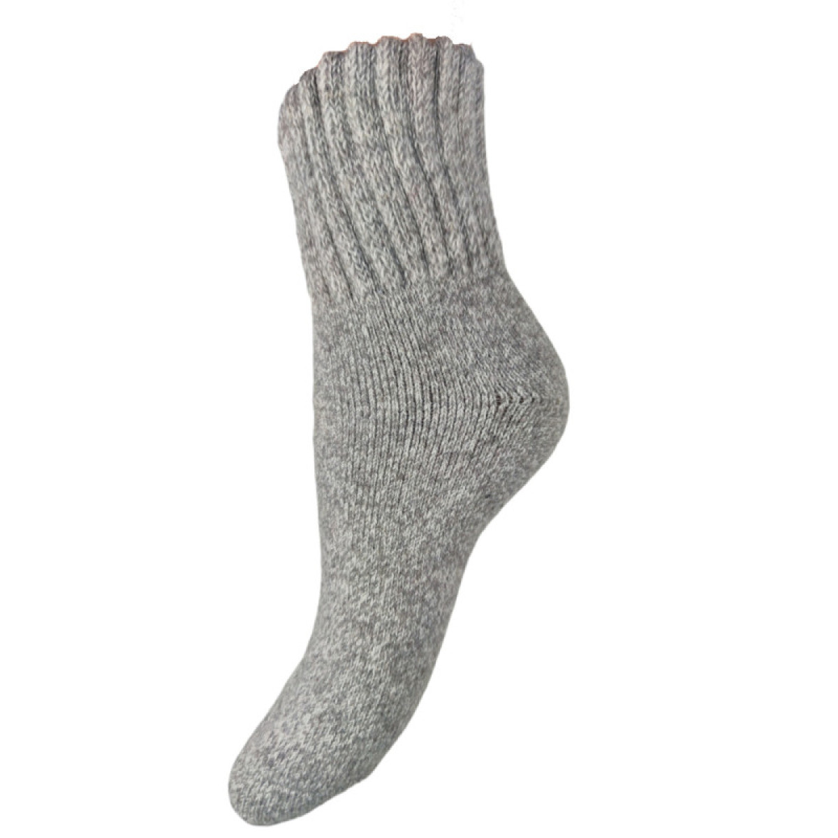 Thick Light Grey Wool Blend Socks WS351