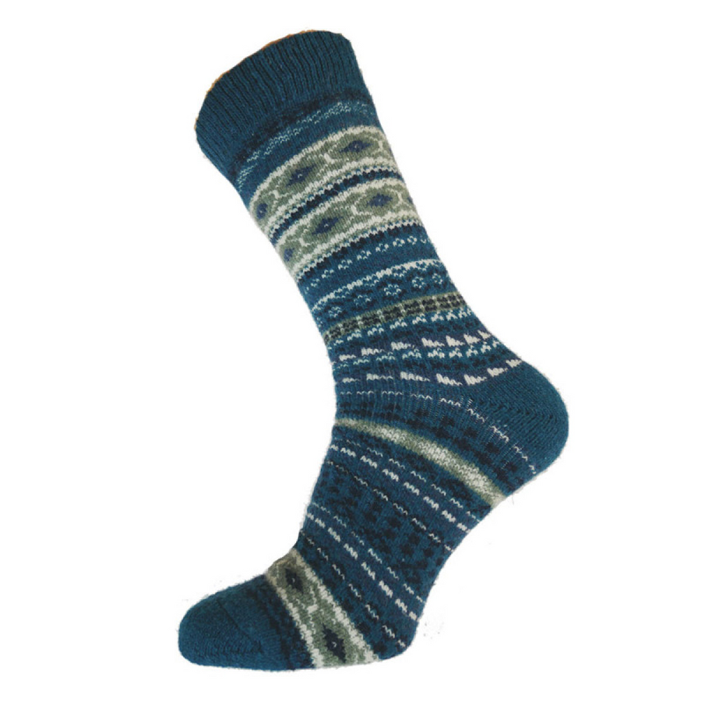 Blue tone wool blend sockS MWS199