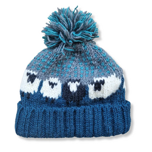 Chunky Knit Sheep Bobble Hat WH24