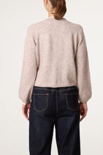 Broderie Anglaise Trim Knitted Cardigan