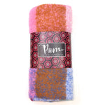 Rust and pink mix recycled blend check scarf