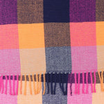Rust and pink mix crinkle check scarf