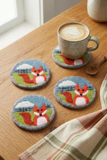 Skulk Of Foxes Coaster 10cm