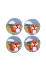 Skulk Of Foxes Coaster 10cm