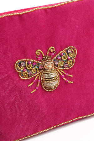 GOLD AND PINK BEE MEDIUM POUCH