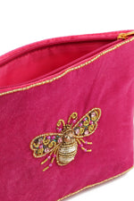 GOLD AND PINK BEE MEDIUM POUCH