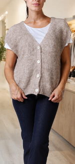 Italian Soft Knit Button Gilet
