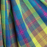 Esme lime,blue and pink classic tartan check scarf