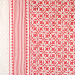 Coral graphic repeat print cotton scarf