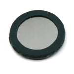 Midnight green leaping hare embroidered velvet compact mirror