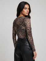 Second-Skin Sheer Mesh Long-Sleeve Top
