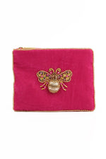 GOLD AND PINK BEE SMALL POUCH