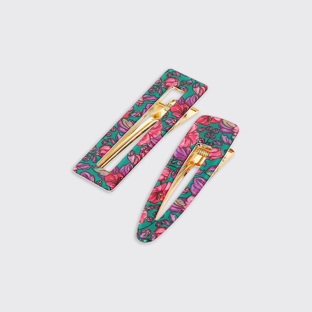 Claremont Set of 2 Hair Clips - Floral