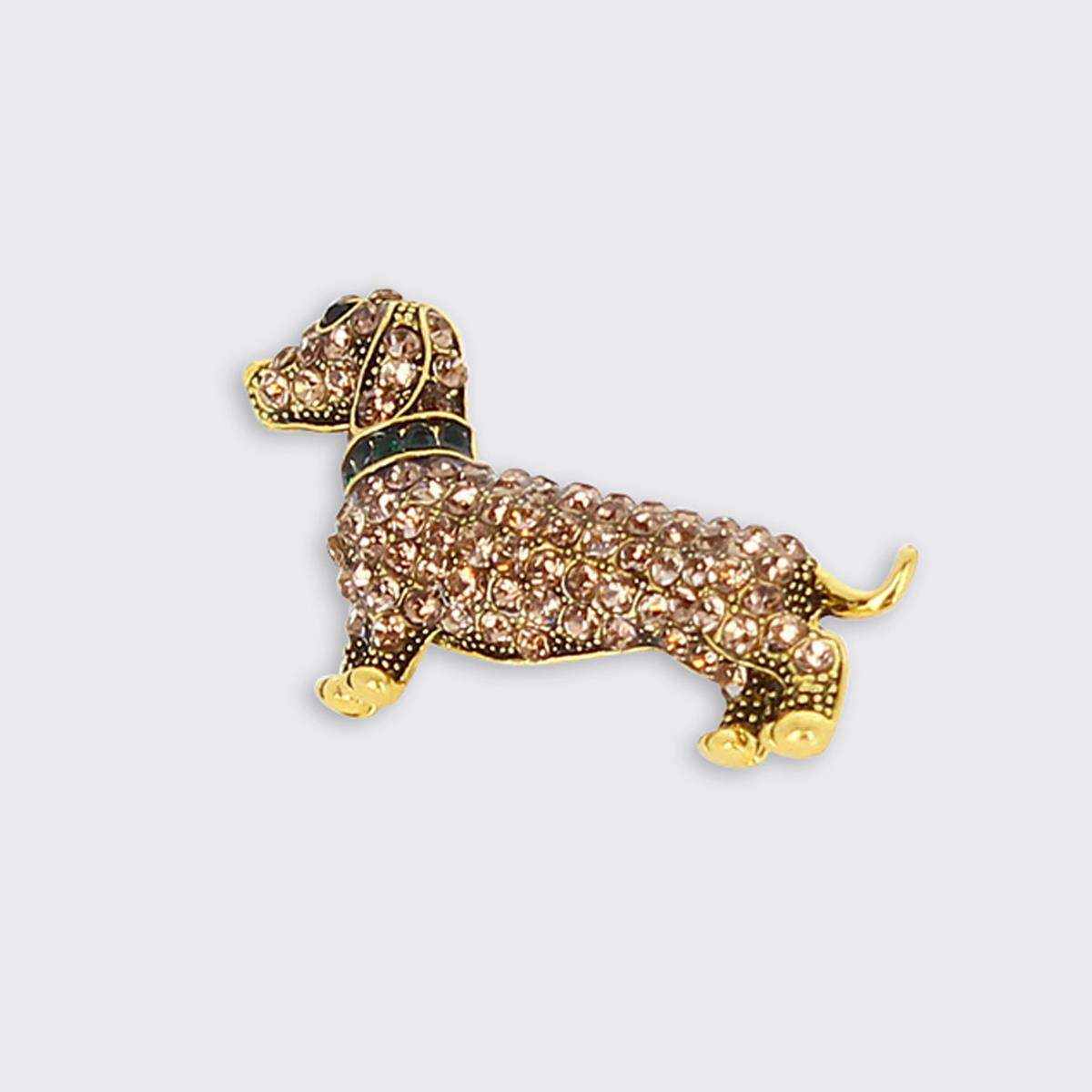 Dachshund Brooch - Natural