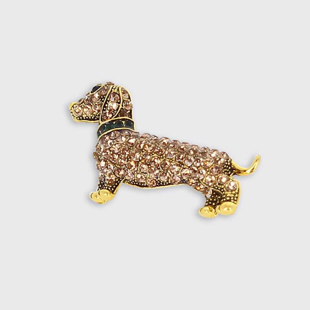 Dachshund Brooch - Natural