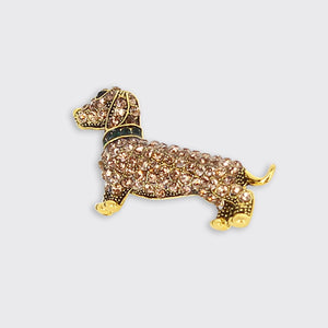Dachshund Brooch - Natural