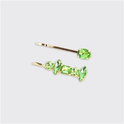 Set of 2 Gemstone Hair Clips