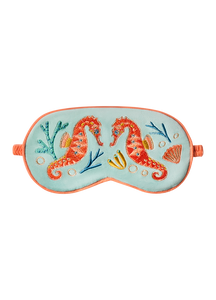 LAVENDER EYE MASK - SPARKLING SEAHORSE - AQUA