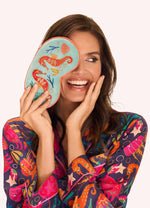 LAVENDER EYE MASK - SPARKLING SEAHORSE - AQUA