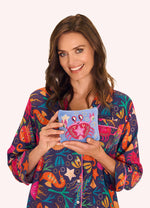 VELVET MINI POUCH - SEAFARING CRAB - CORNFLOWER