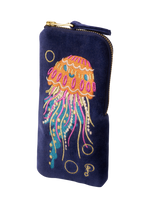 VELVET SUNGLASSES POUCH - JOLLY JELLY - NAVY
