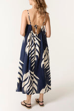 PALM LEAF PRINT CAMI MAXI DRESS