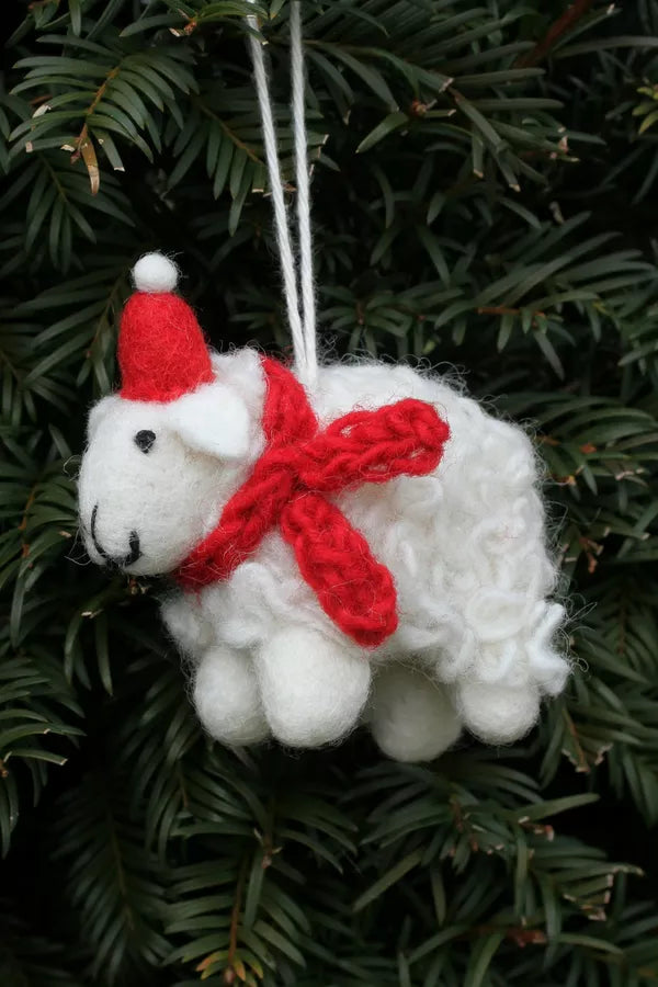 Cosy Sheep Christmas Decoration