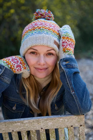 Killarney (Merino) Bobble Beanie Oatmeal