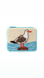 Beaded seagull purse